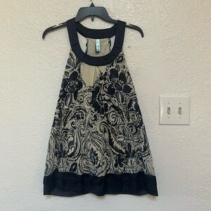 Elegant Cream and Blue Top